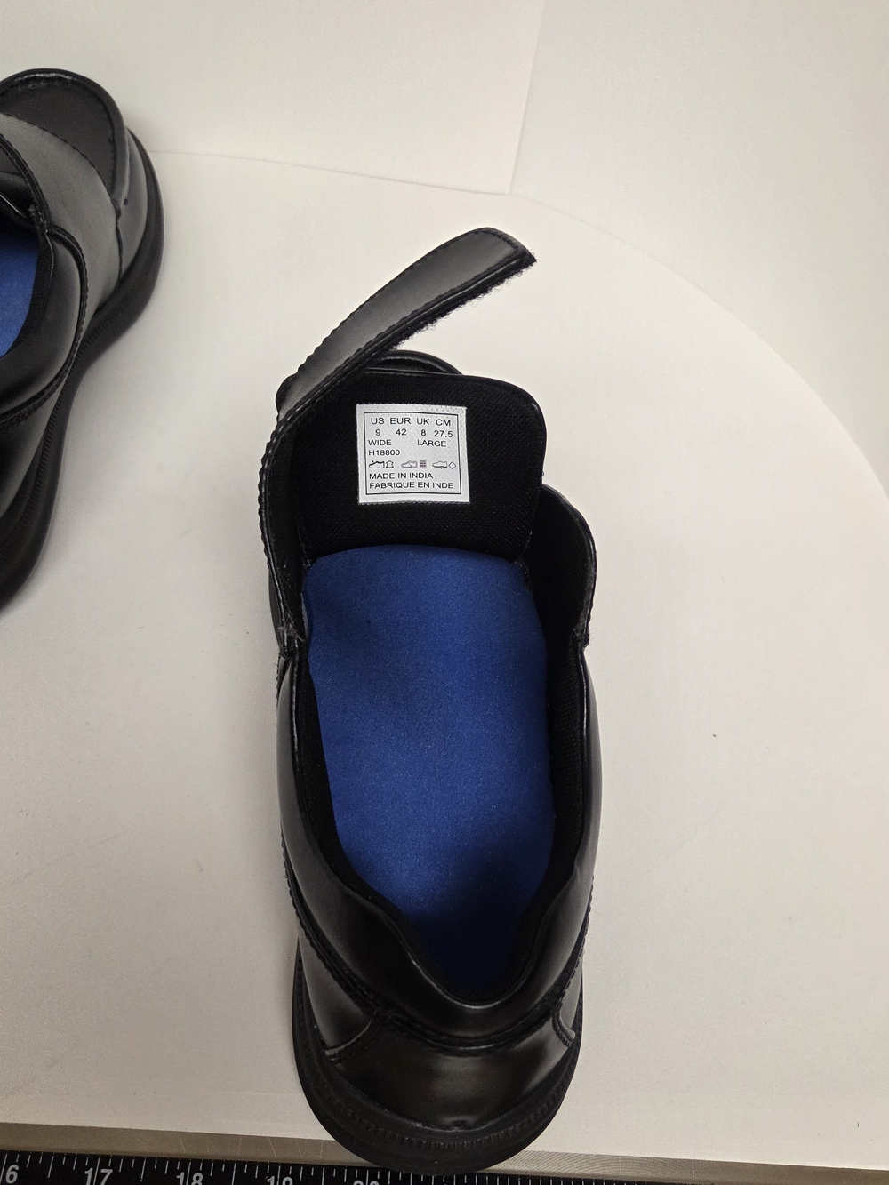 Hush Puppies Gil Black Leather Comfort Shoes Men’s 9 Wide. #0238 - Picture 7 of 12